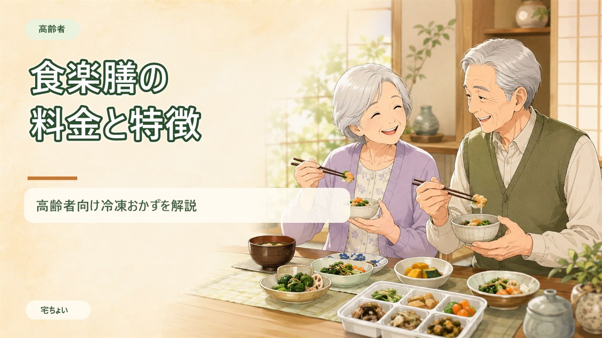 食楽膳の料金と特徴｜高齢者向け冷凍おかず